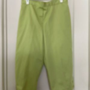 Apple green crop pants